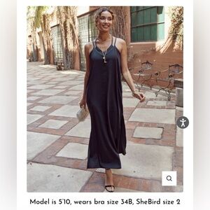 SheBird Savannah Strappy Maxi Bra Dress Size 3/S-M Black (but fits medium IMO)